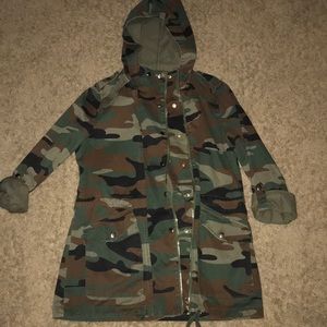 Army print coat